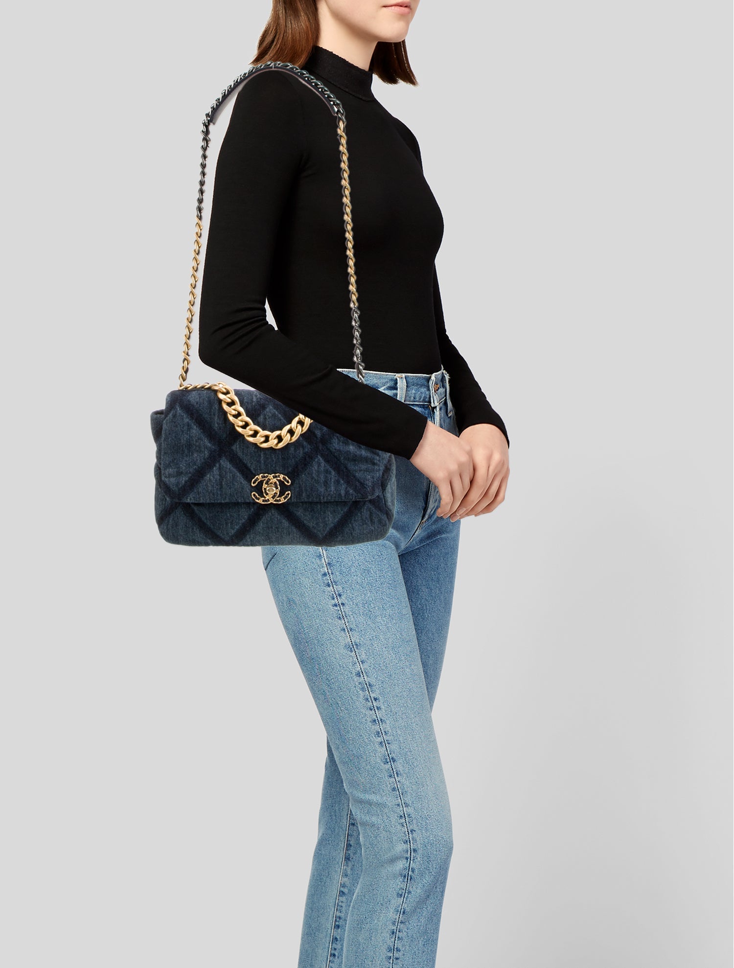 Chanel Large Denim 19 Flap Bag