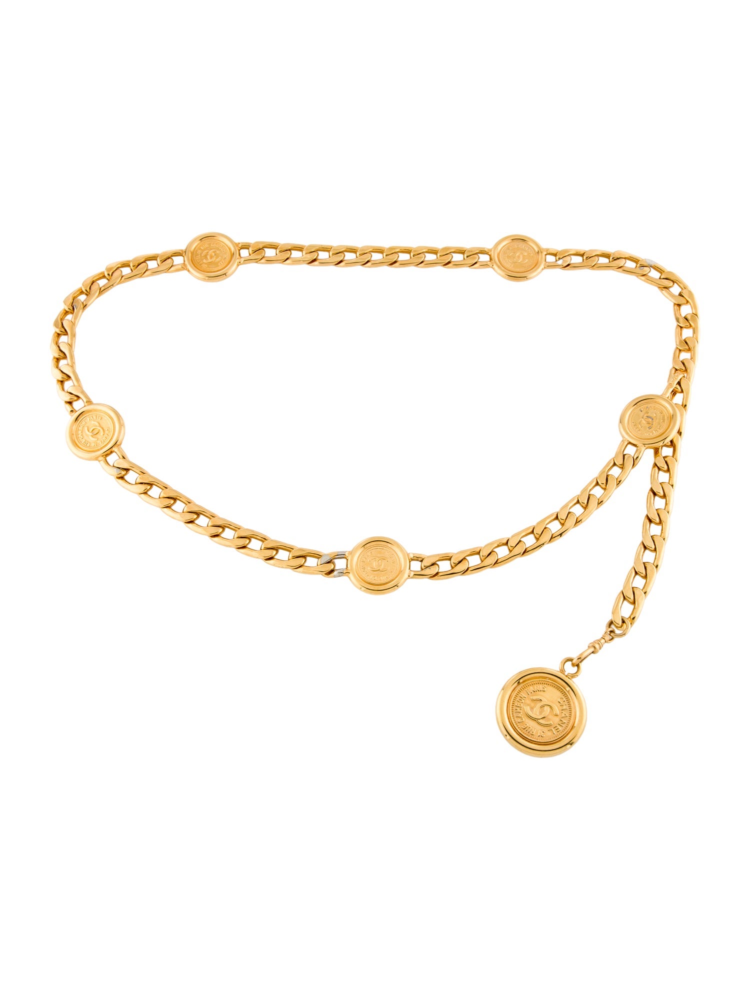 Chanel Vintage Interlocking CC Logo Waist Belt