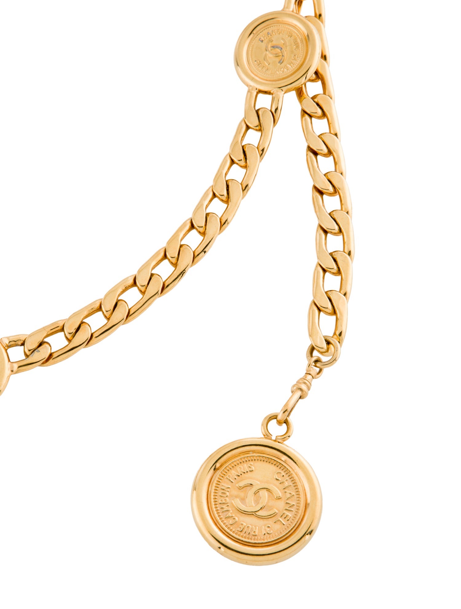 Chanel Vintage Interlocking CC Logo Waist Belt