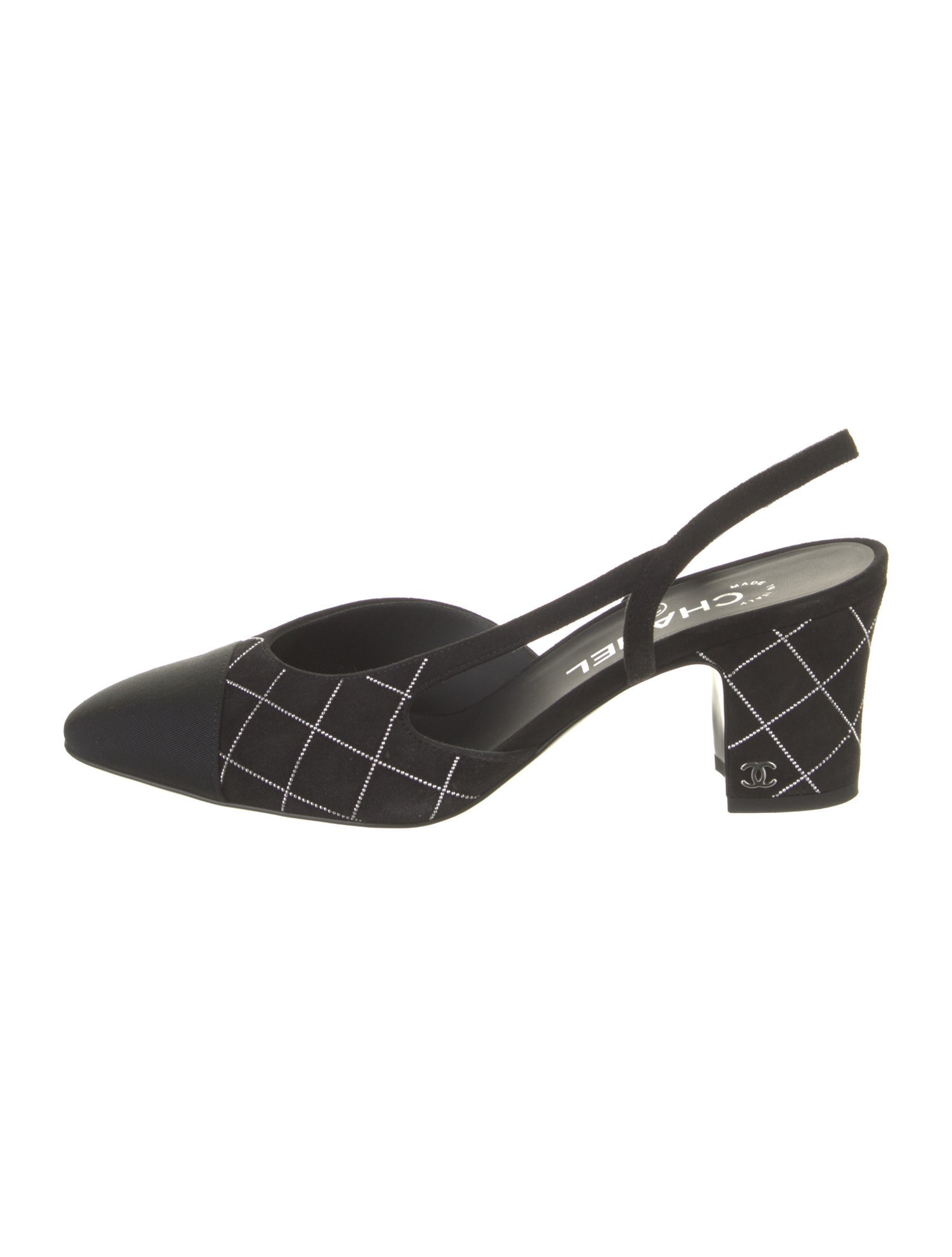 Chanel 2025 Interlocking CC Logo Slingback Pumps