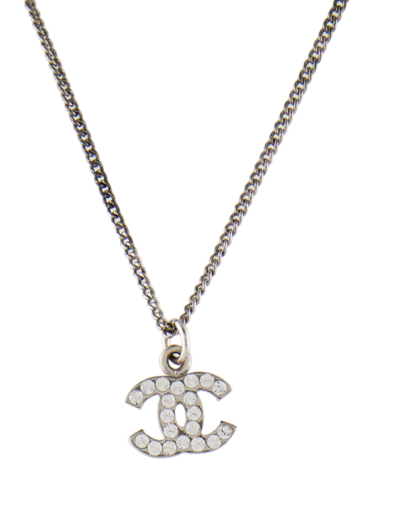 Chanel Strass CC Pendant Necklace