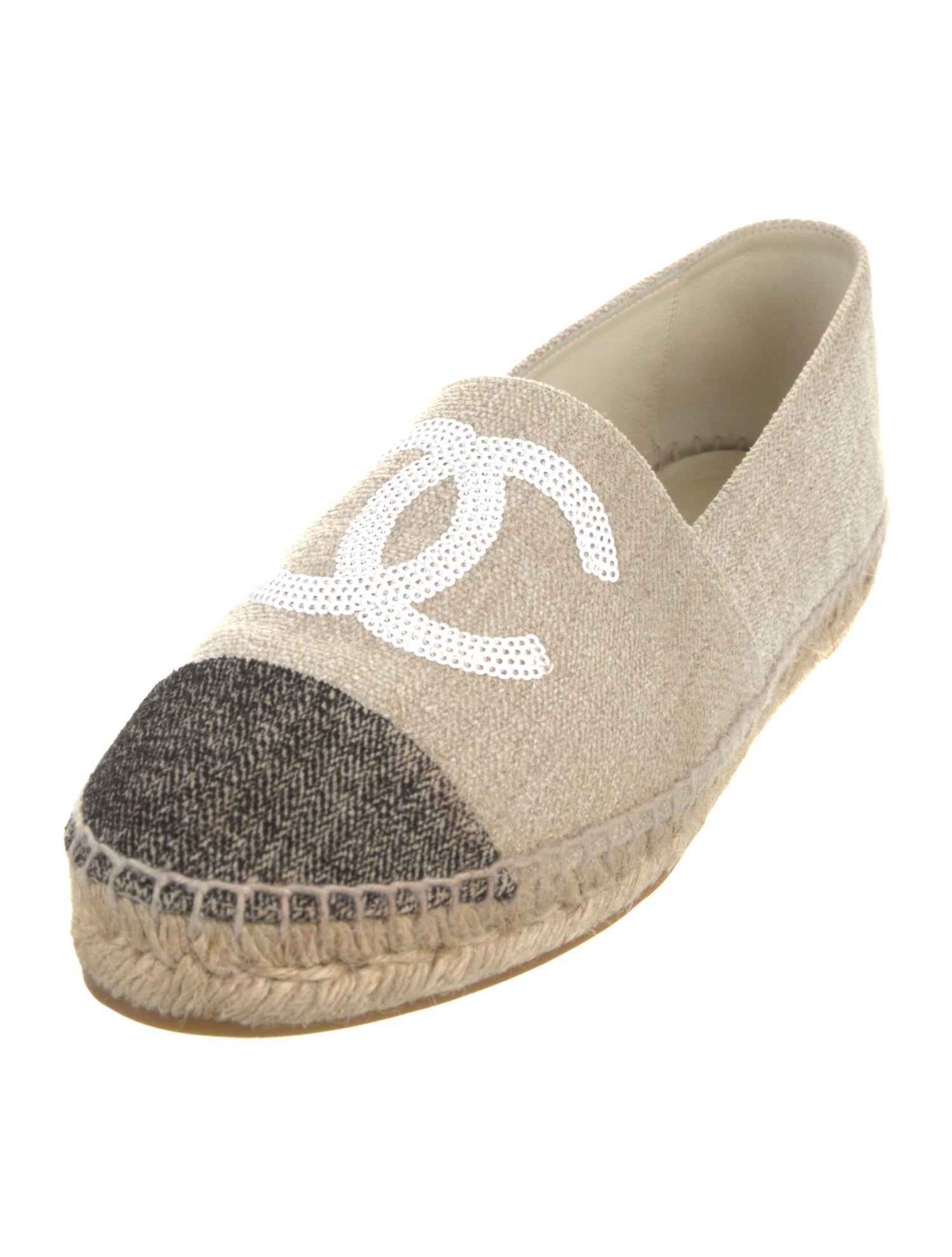 Chanel Interlocking CC Logo Canvas Espadrilles