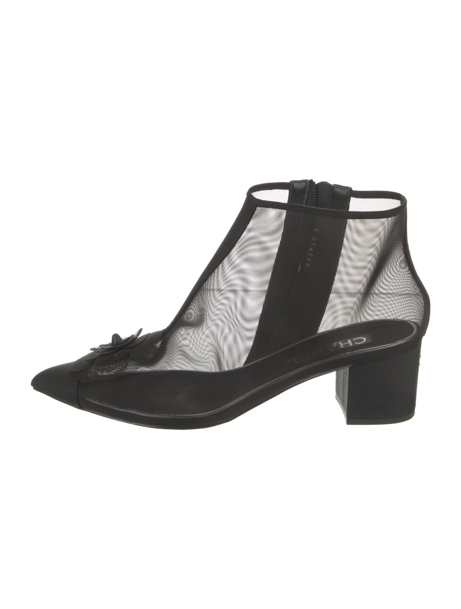 Chanel Interlocking CC Logo Mesh Boots