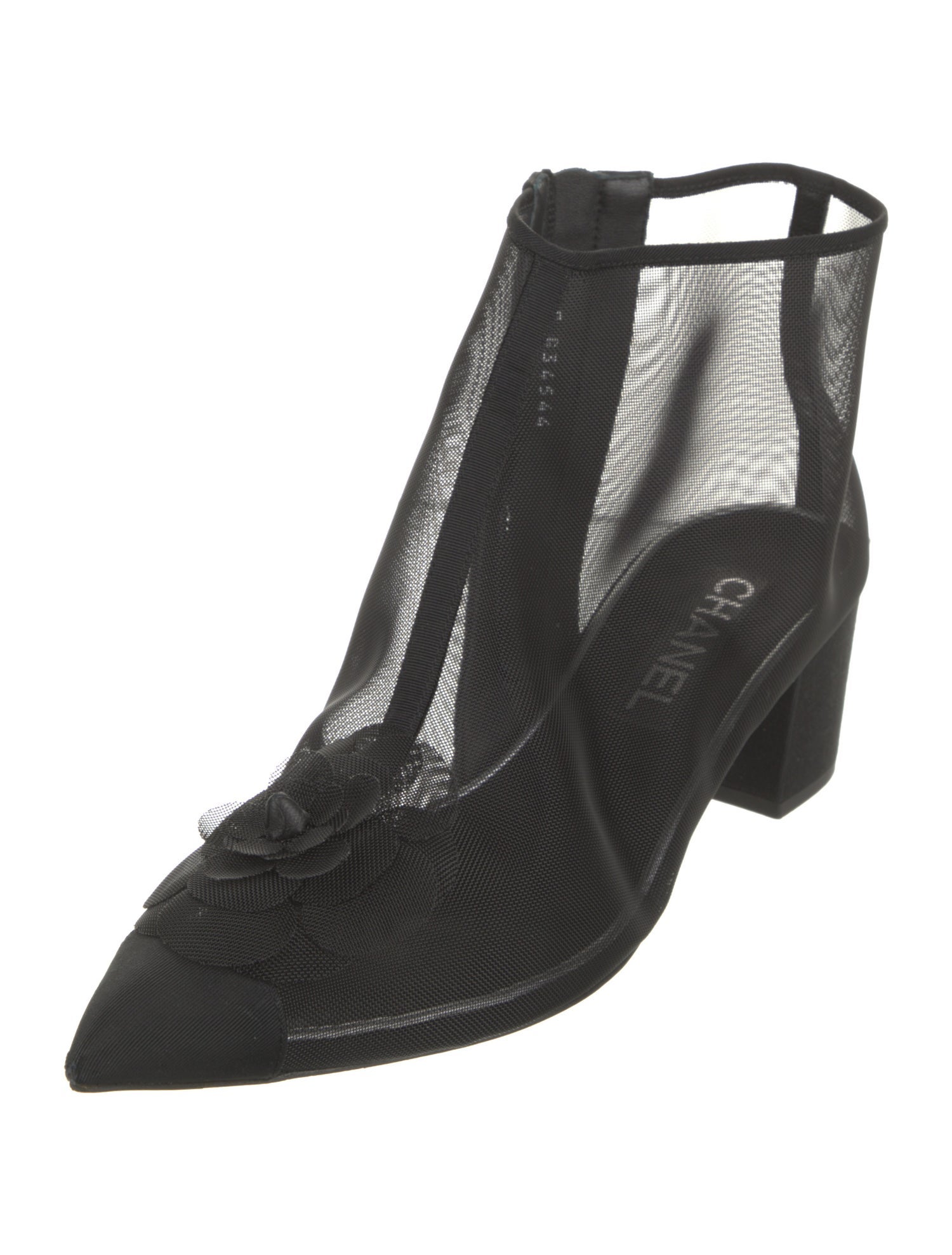 Chanel Interlocking CC Logo Mesh Boots