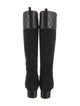 Chanel Interlocking CC Logo Suede Riding Boots