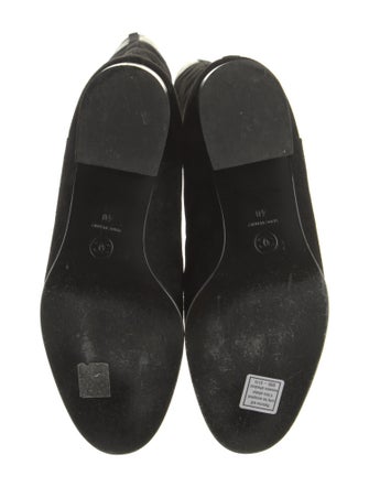 Chanel Interlocking CC Logo Suede Riding Boots