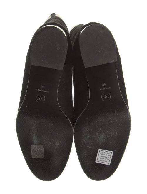 Chanel Interlocking CC Logo Suede Riding Boots