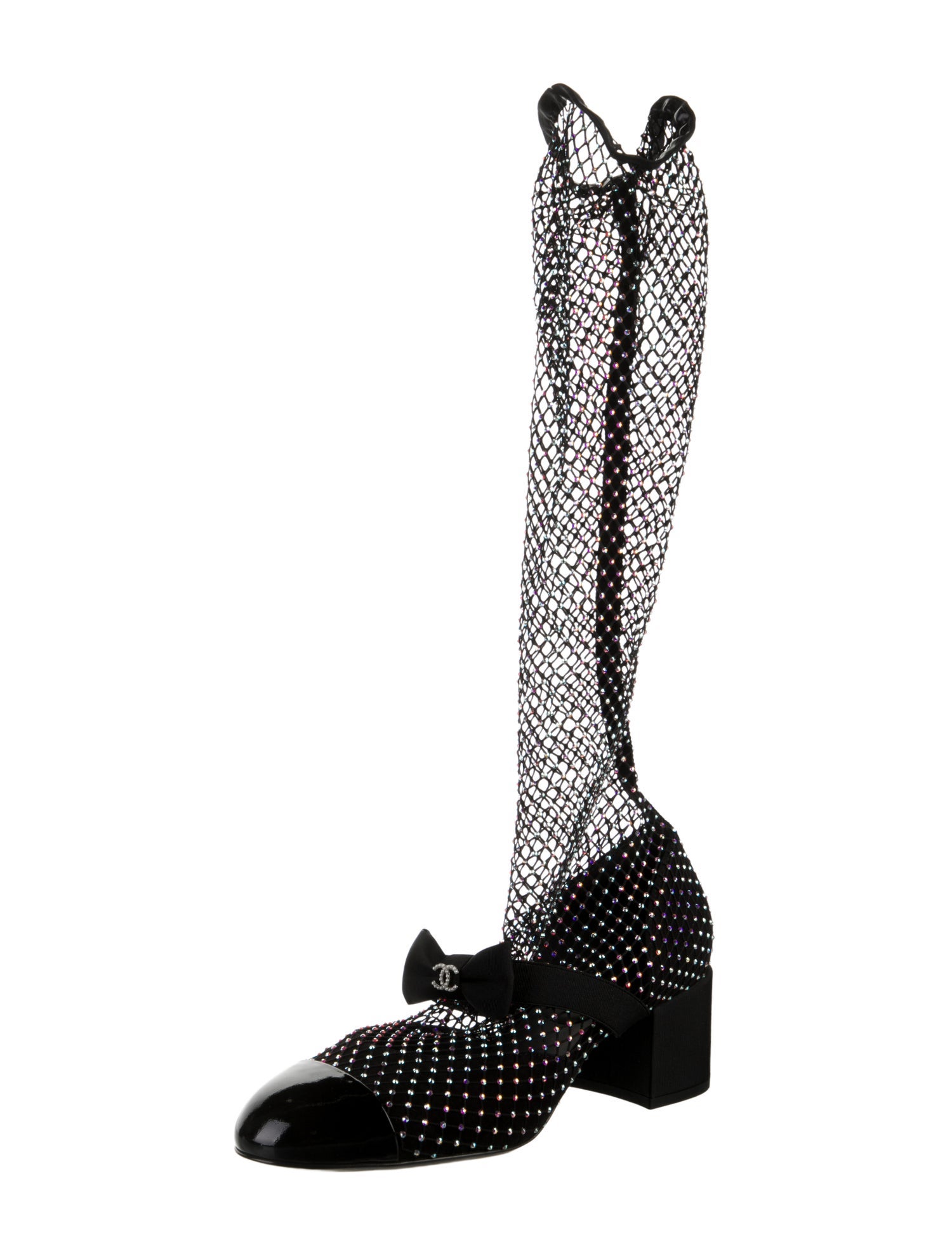 Chanel 2023 Interlocking CC Logo Sock Boots w/ Tags