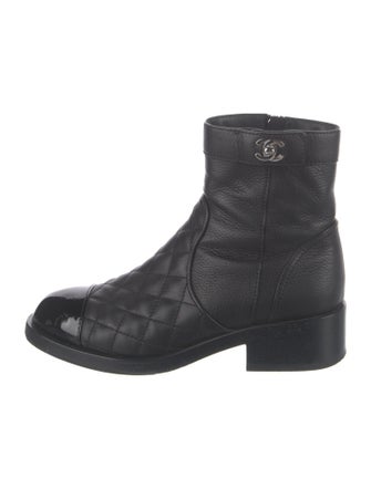 Chanel 2020 Interlocking CC Logo Moto Boots