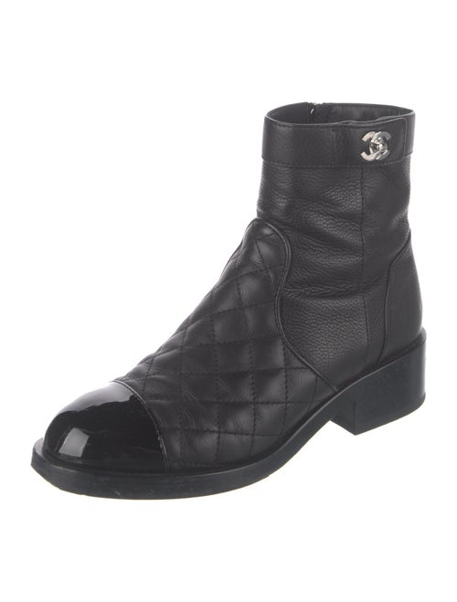 Chanel 2020 Interlocking CC Logo Moto Boots