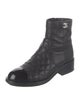 Chanel 2020 Interlocking CC Logo Moto Boots
