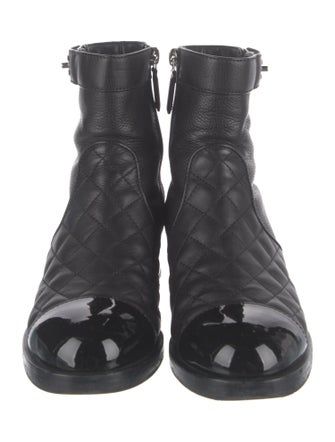 Chanel 2020 Interlocking CC Logo Moto Boots