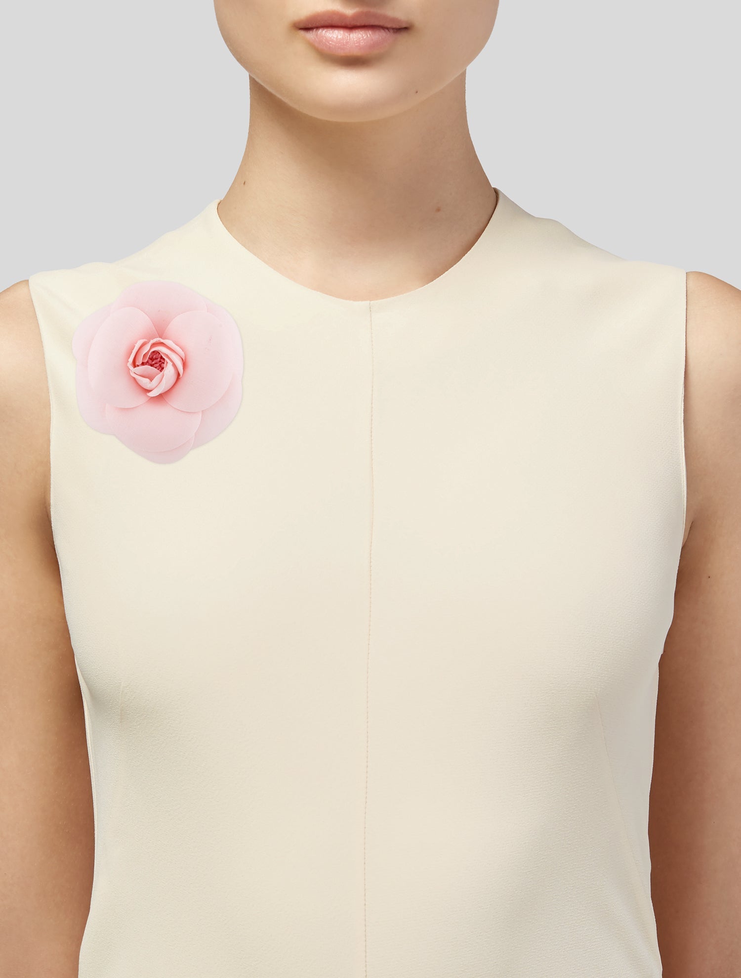 Chanel Fabric Camellia Brooch