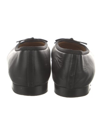 Chanel Interlocking CC Logo Leather Ballet Flats