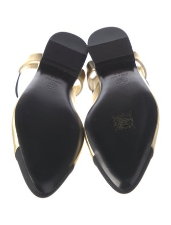 Chanel 2020 Interlocking CC Logo Slingback Flats