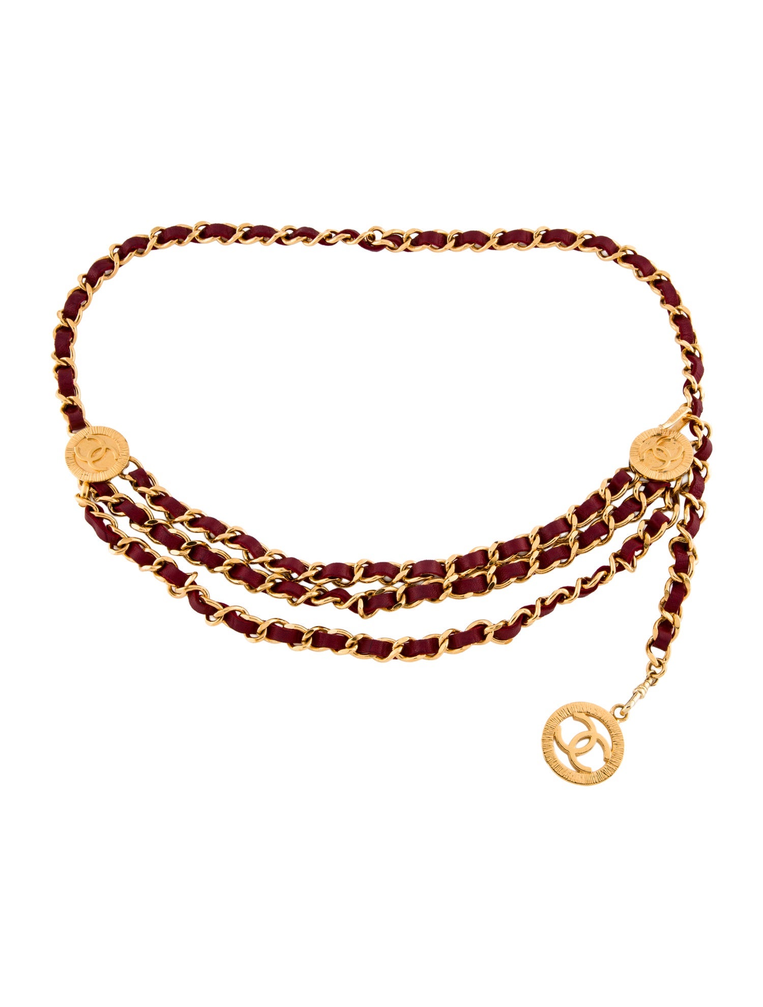 Chanel Vintage Interlocking CC Logo Waist Belt