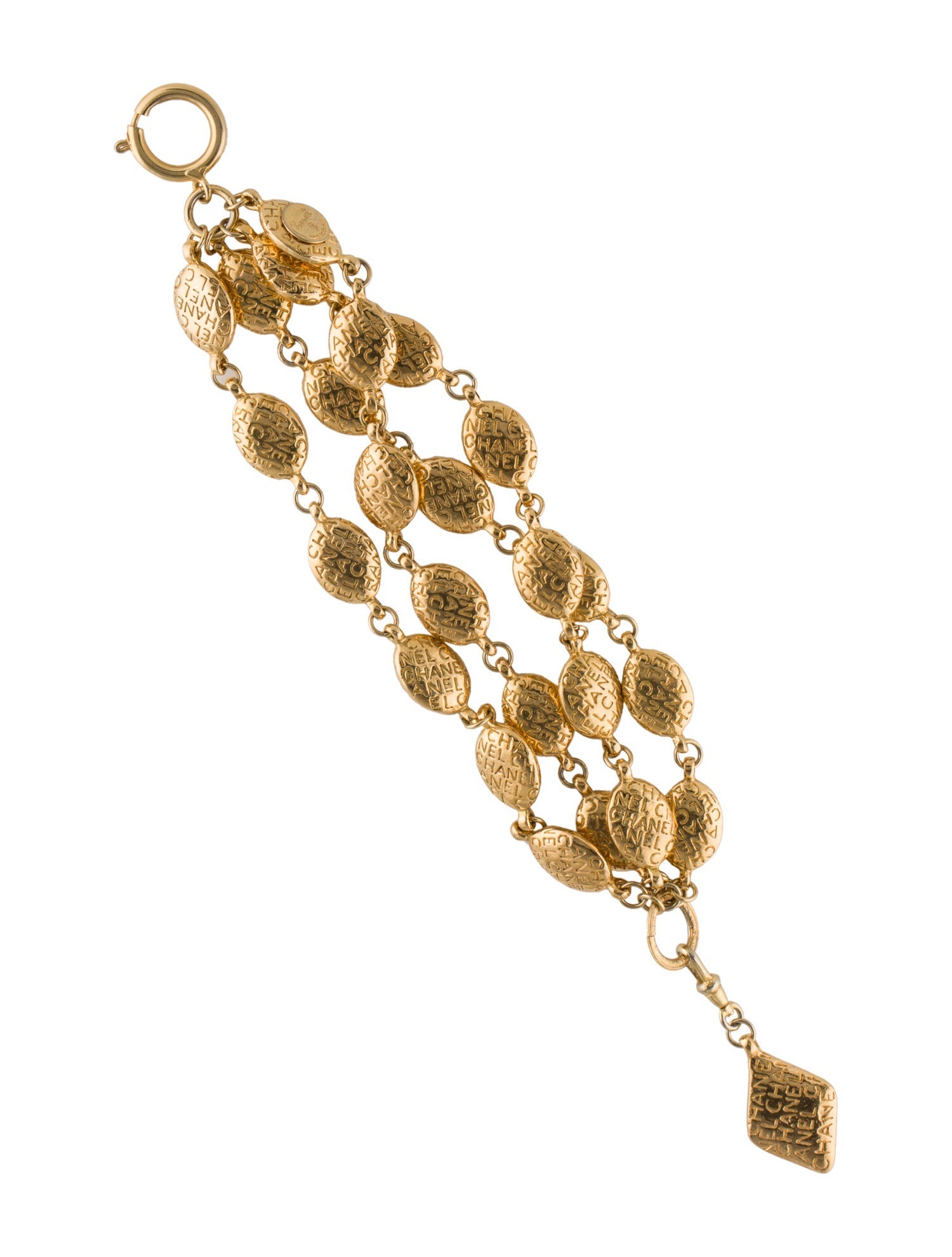 Chanel Vintage Logo Multistrand Bracelet