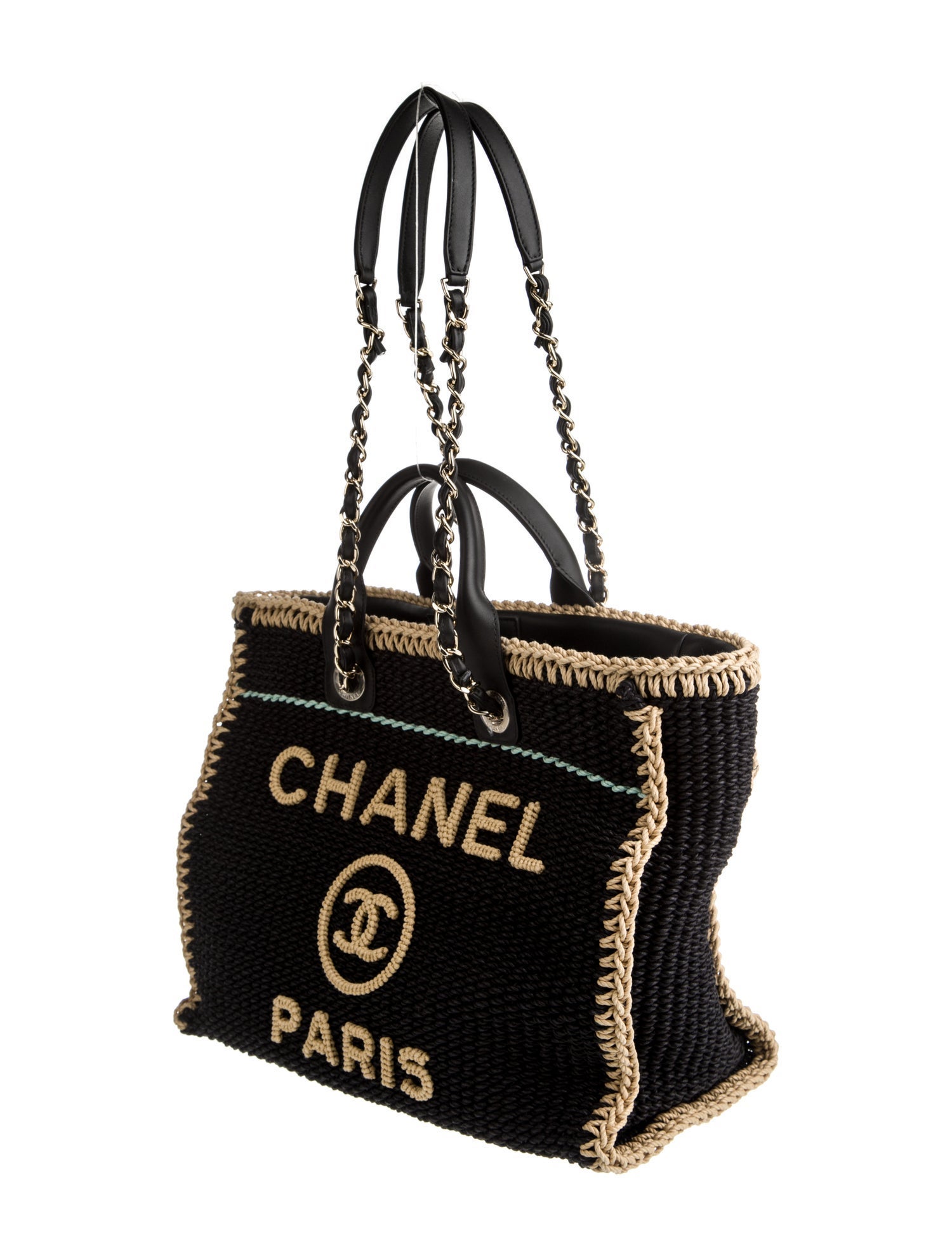 Chanel 2024 Crochet Large Deauville Tote w/Pouch