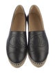 Chanel Interlocking CC Logo Leather Espadrilles