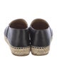 Chanel Interlocking CC Logo Leather Espadrilles