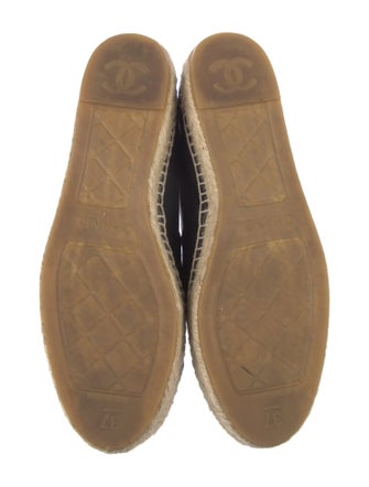 Chanel Interlocking CC Logo Leather Espadrilles