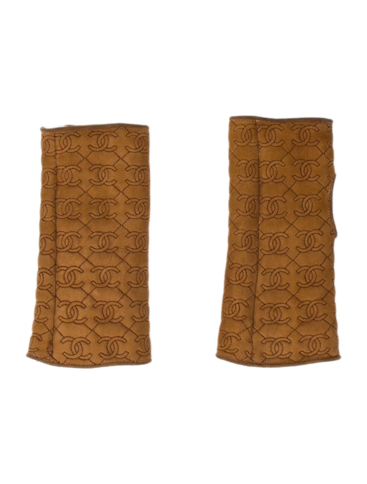 Chanel CC Suede Long Gloves
