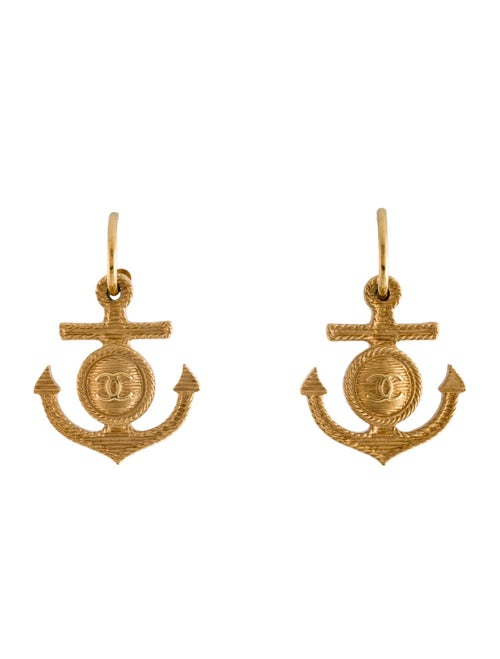 Chanel CC Anchor Drop Earrings