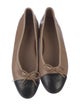 Chanel Interlocking CC Logo Leather Ballet Flats