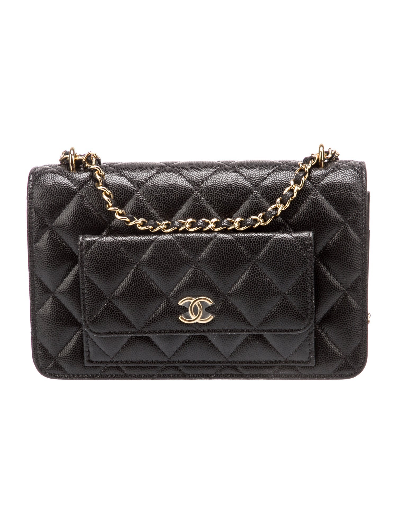 Chanel Caviar Pocket Twins Wallet On Chain