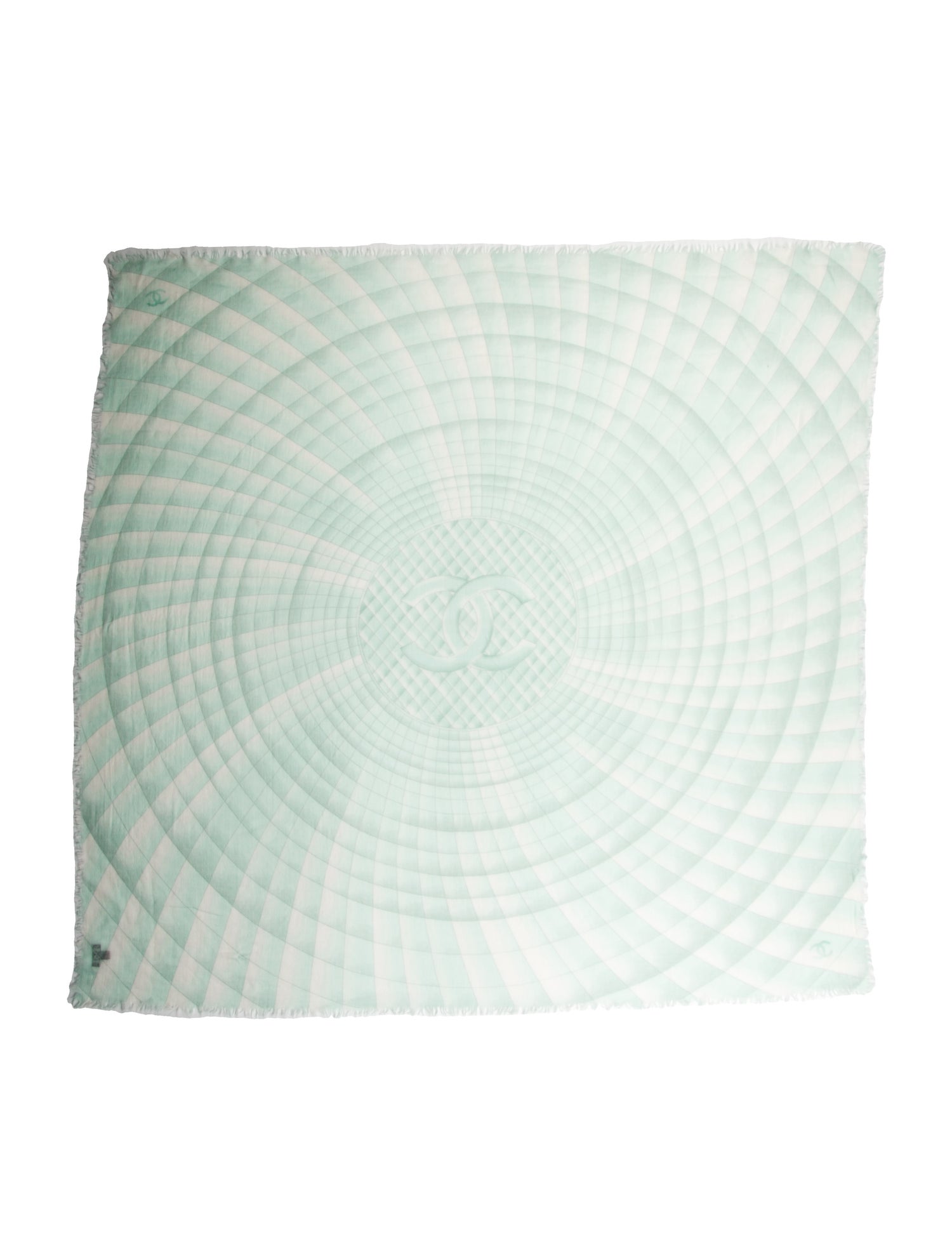 Chanel Cashmere Interlocking CC Logo Scarf