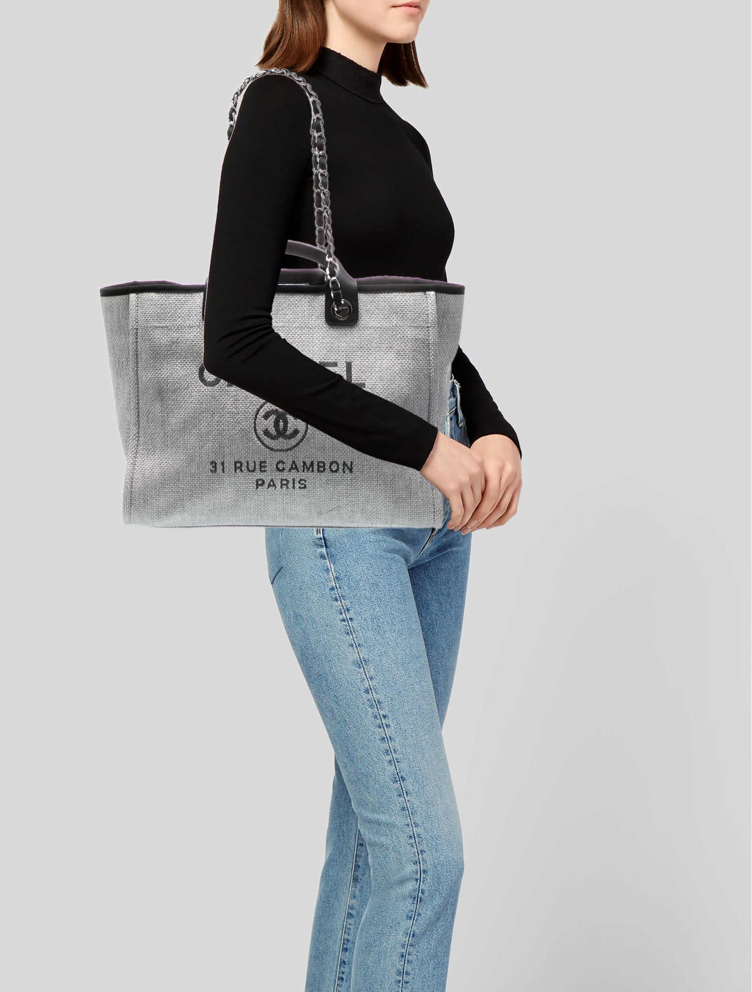 Chanel Large Deauville Shopping Tote