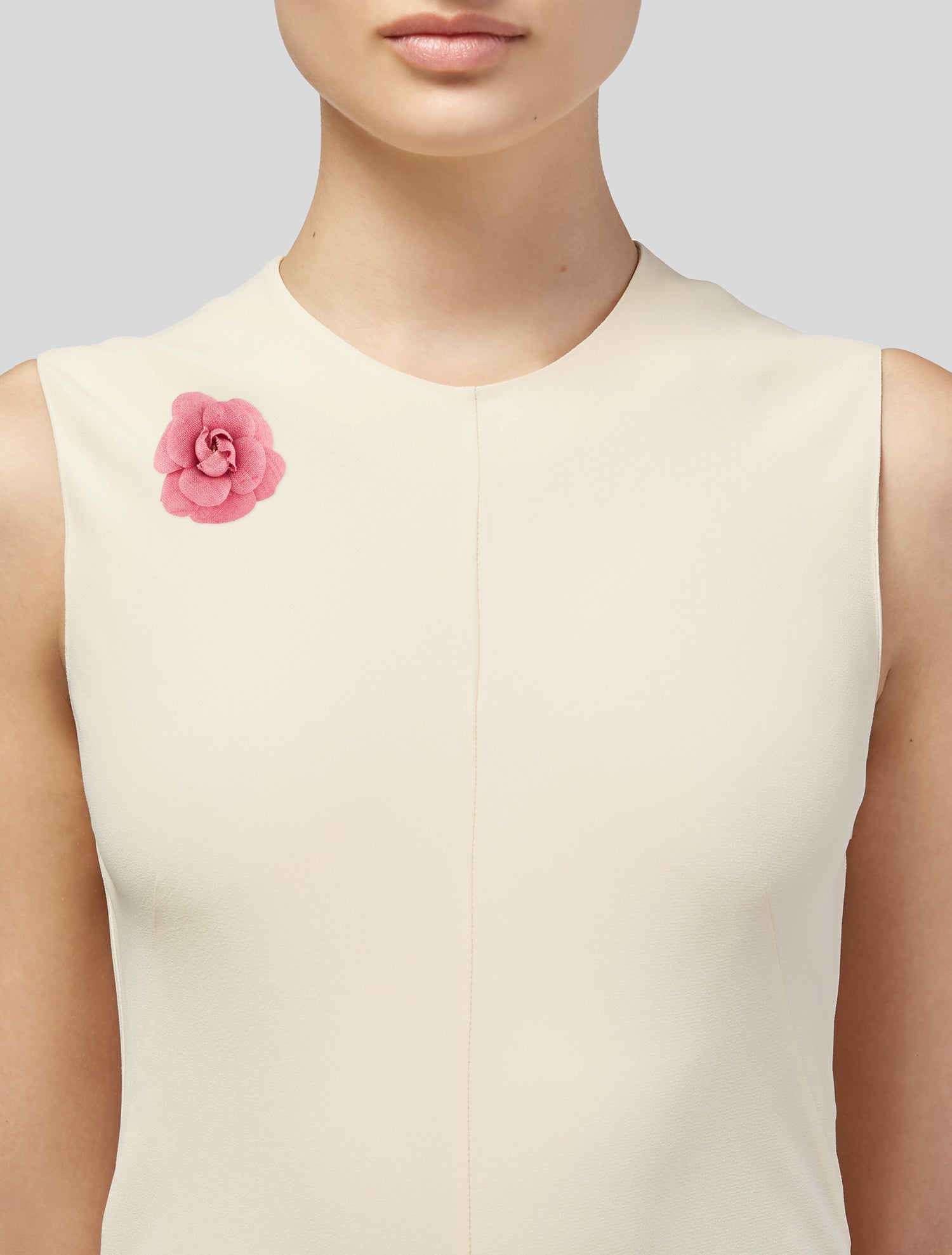 Chanel Linen Camellia Brooch