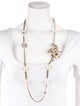 Chanel Chanel Long Leaf Motif, Strass & Faux Pearl CC Necklace