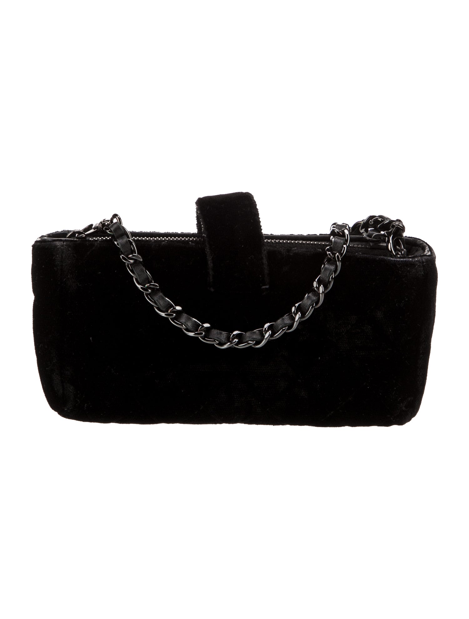 Chanel Velvet Quilted O-Phone Holder