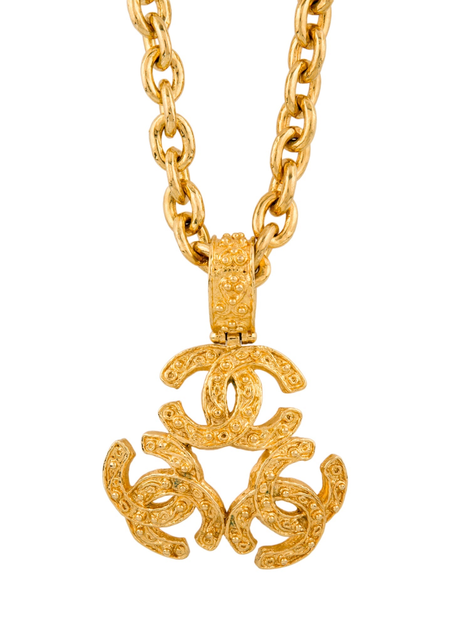 Chanel Vintage CC Trinity Pendant Necklace