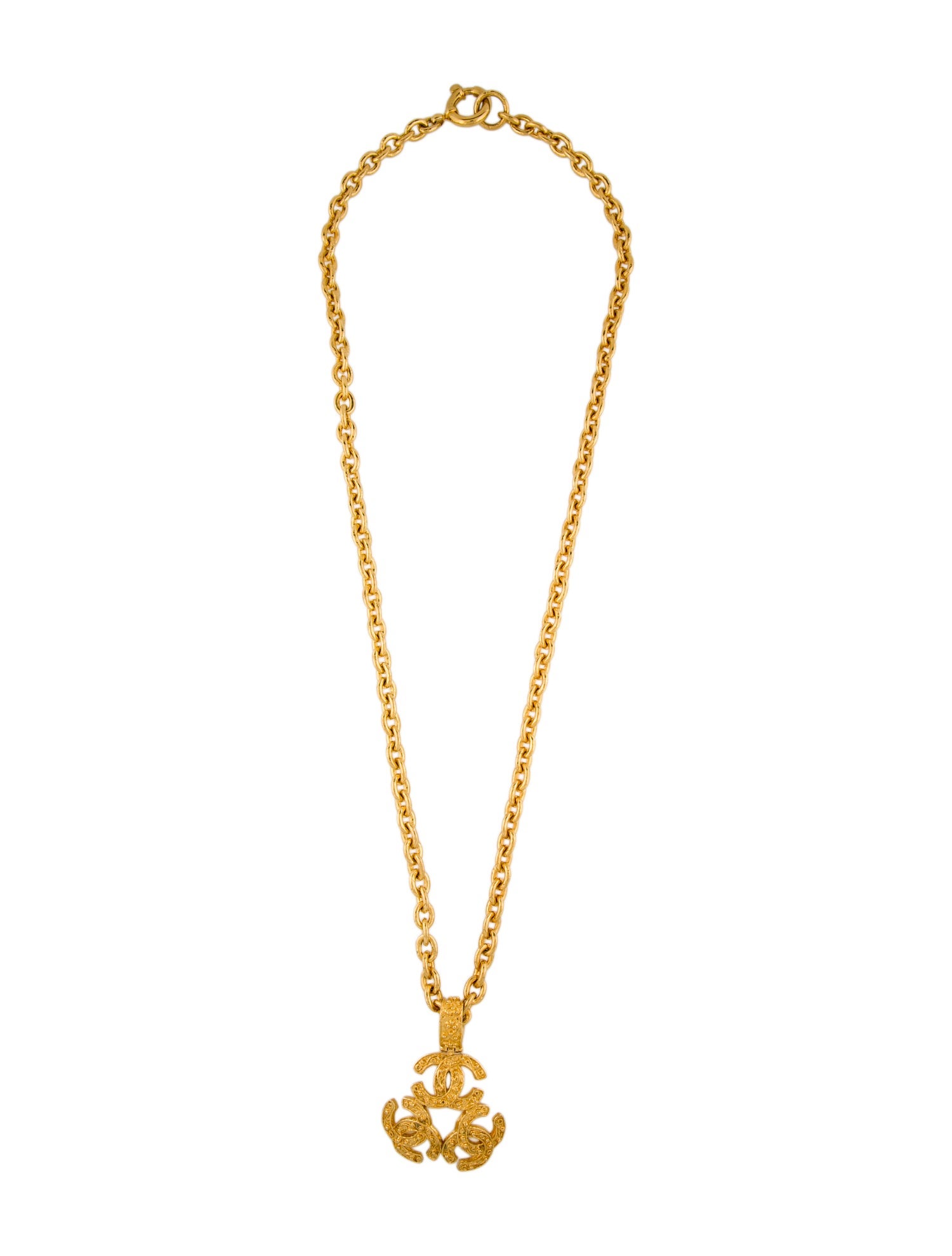 Chanel Vintage CC Trinity Pendant Necklace