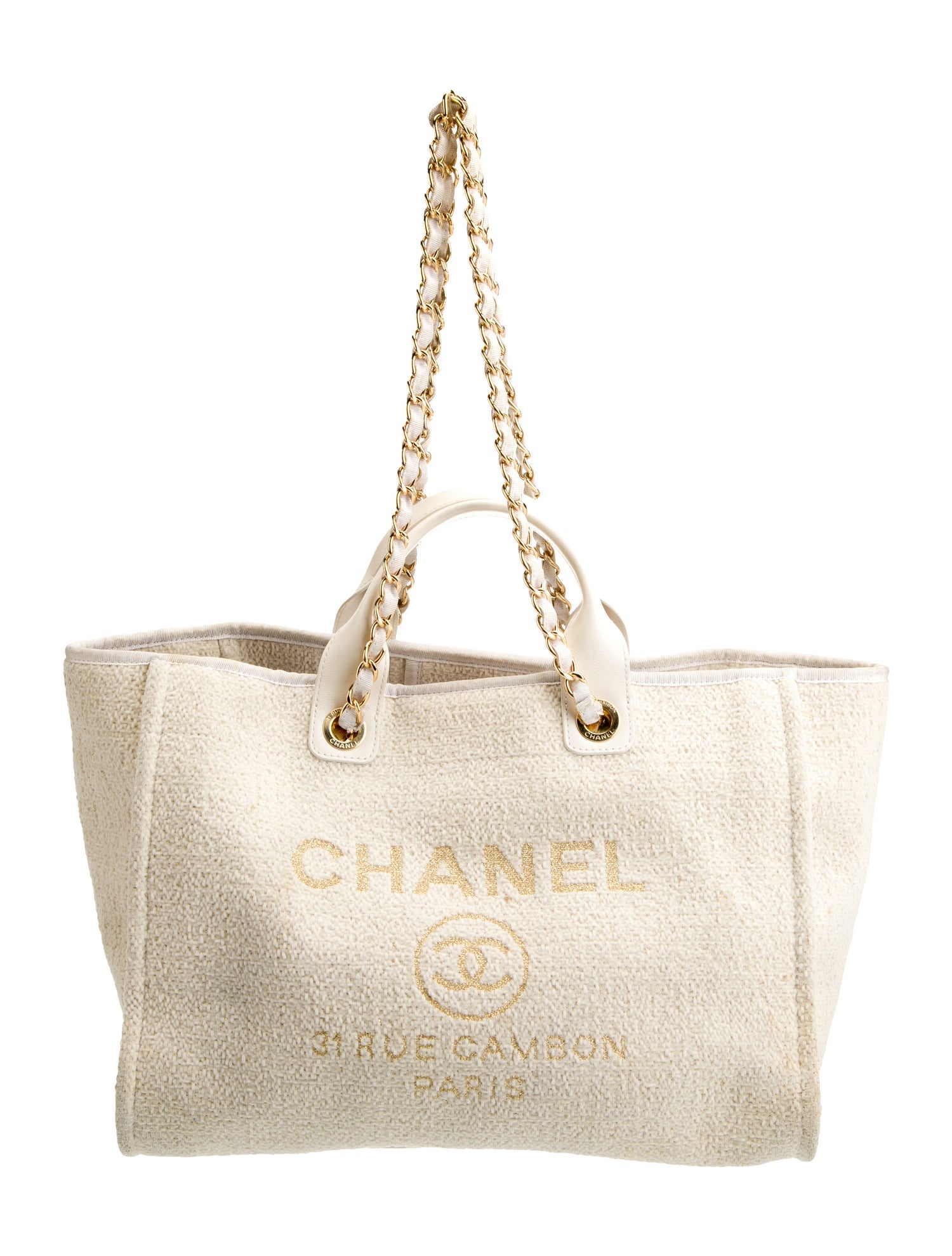 Chanel Lurex Boucle Medium Deauville Shopping Bag