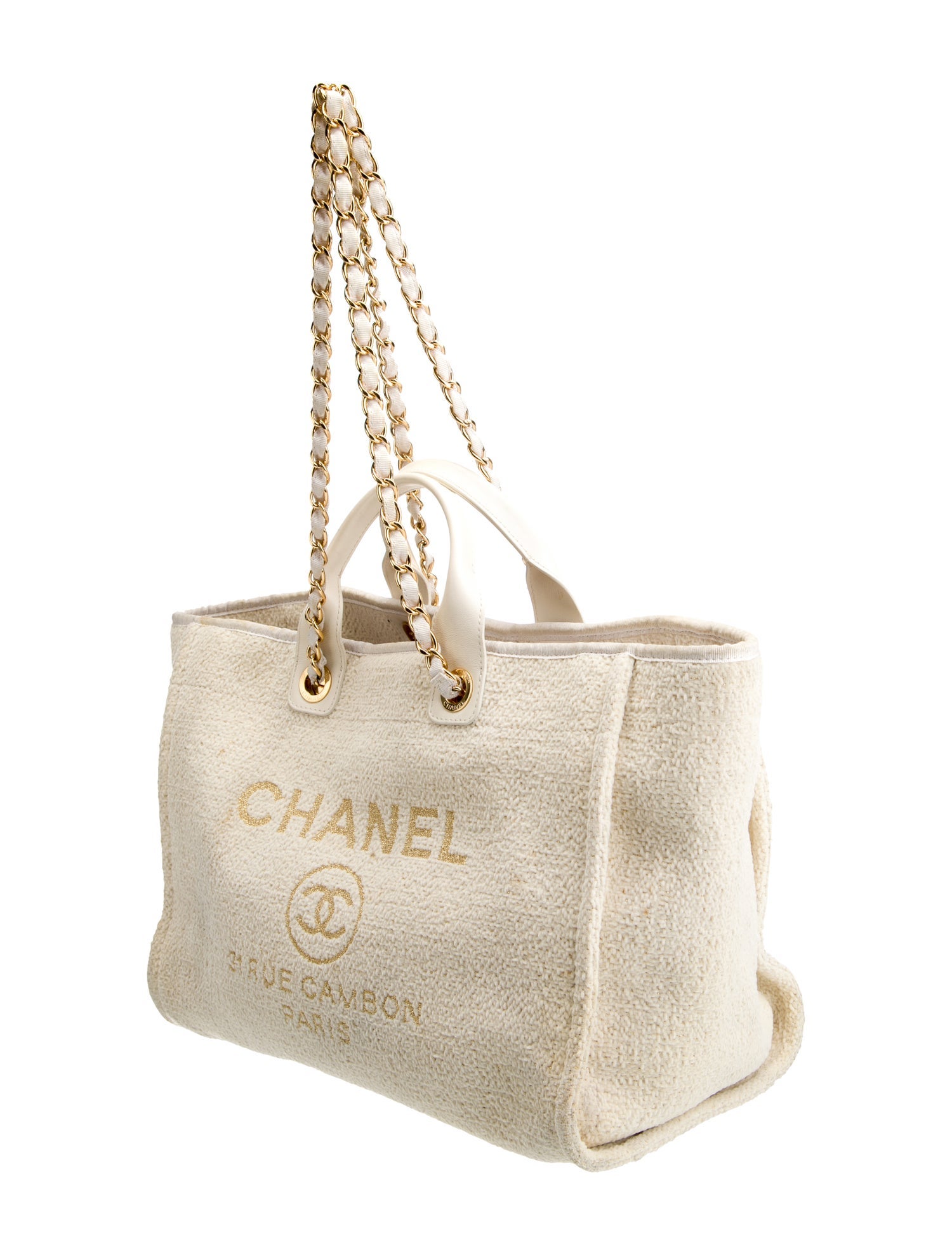 Chanel Lurex Boucle Medium Deauville Shopping Bag