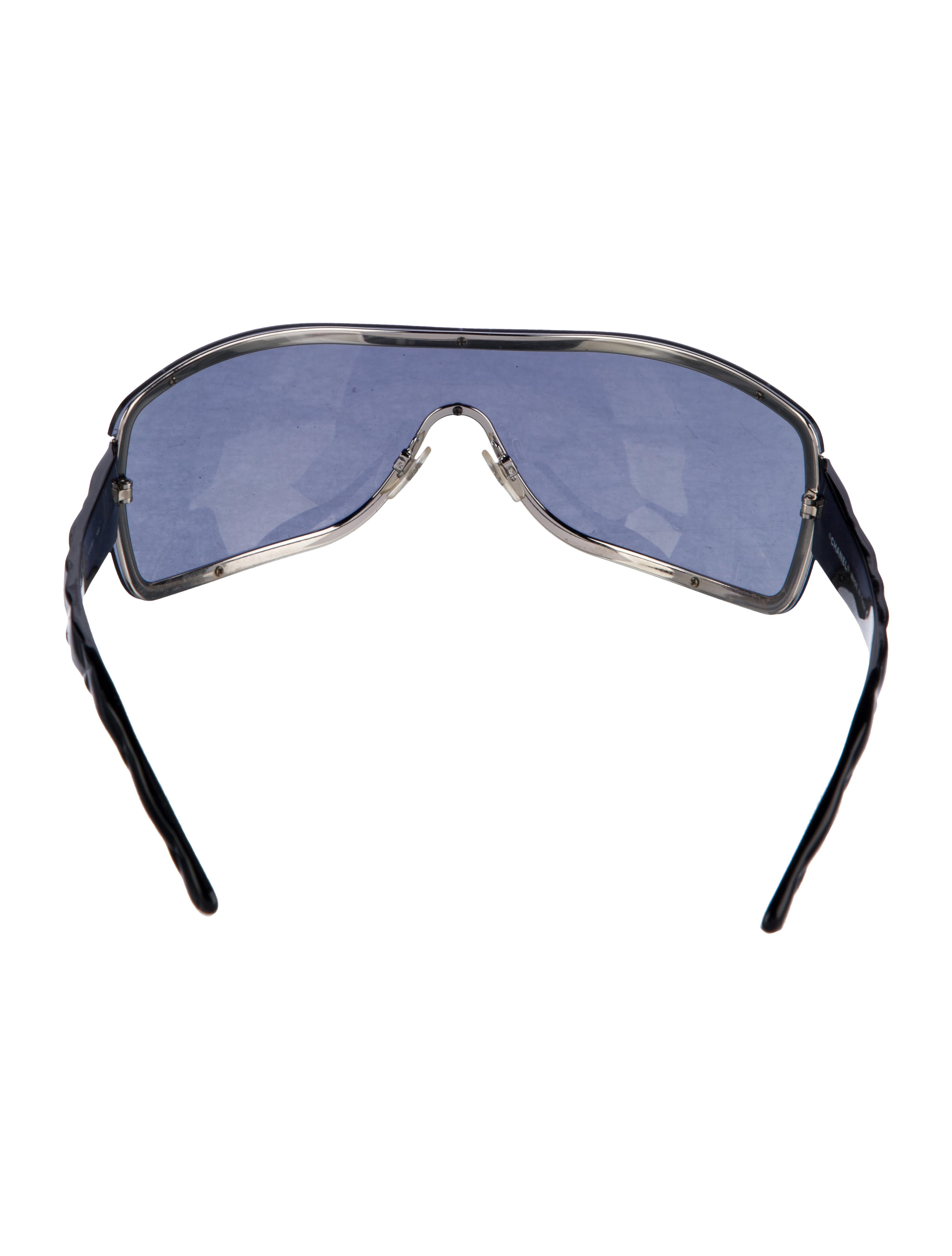 Chanel Quilted Pattern Shield Sunglasses