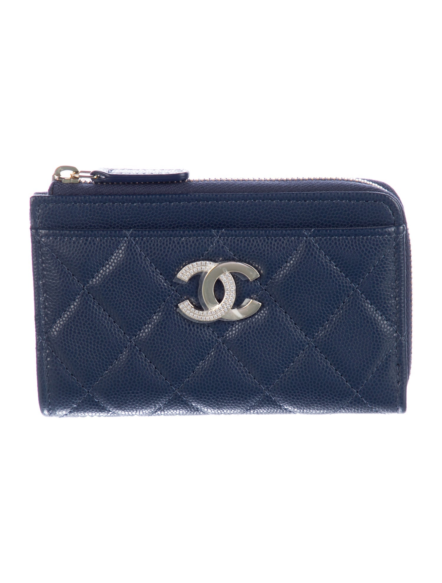 Chanel Card Holder Interlocking CC Logo Wallet
