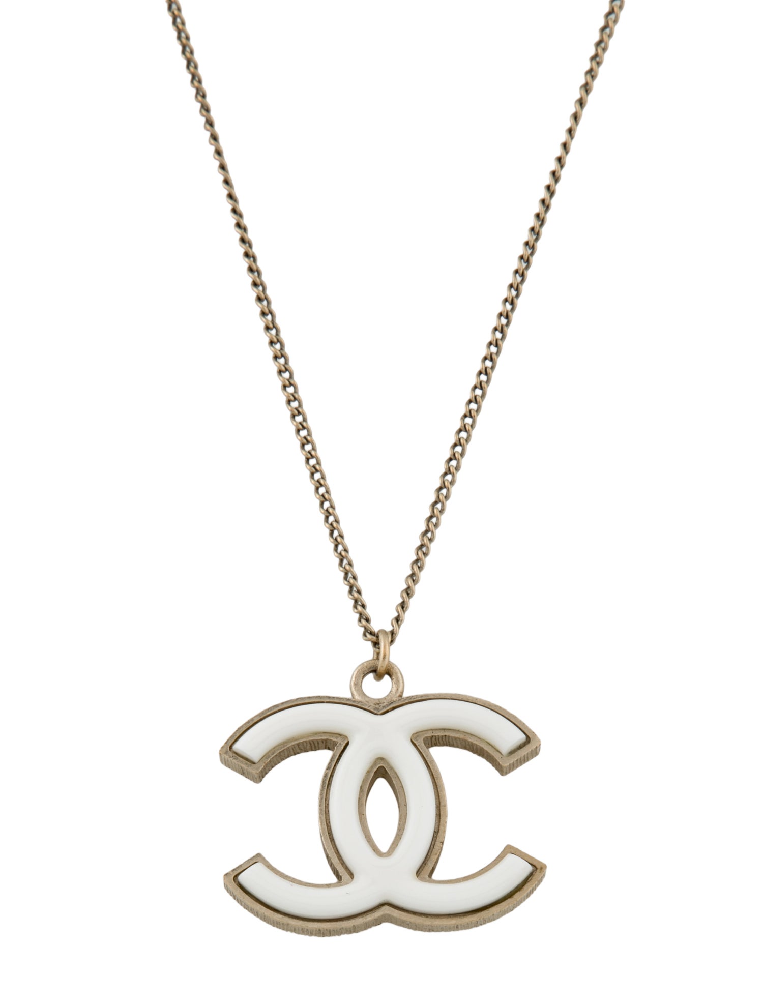 Chanel Resin CC Pendant Necklace