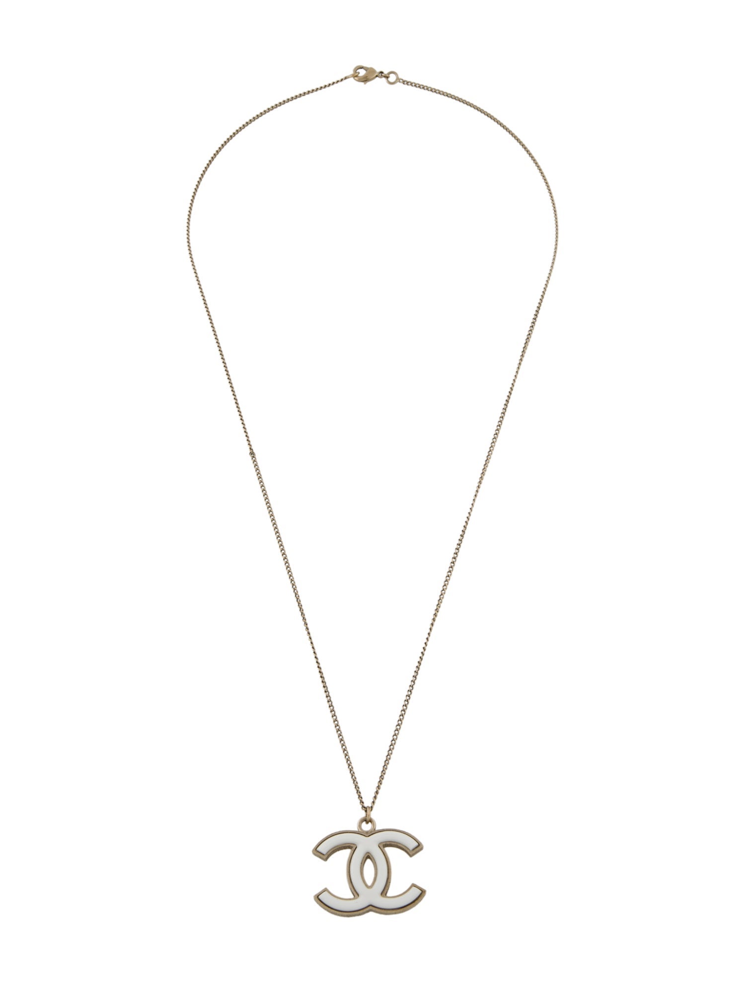 Chanel Resin CC Pendant Necklace