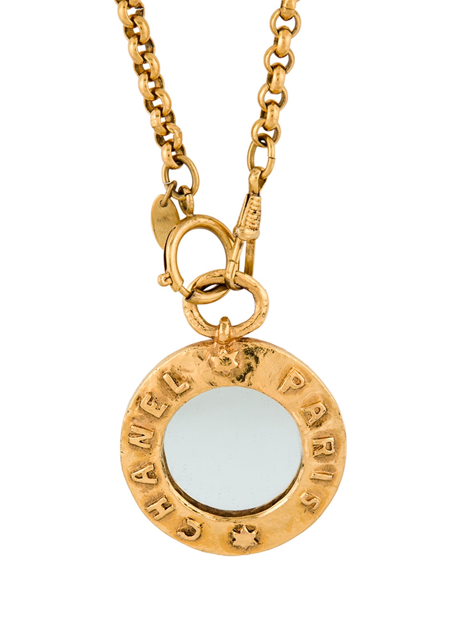 Chanel Vintage Mirror CC Pendant Necklace