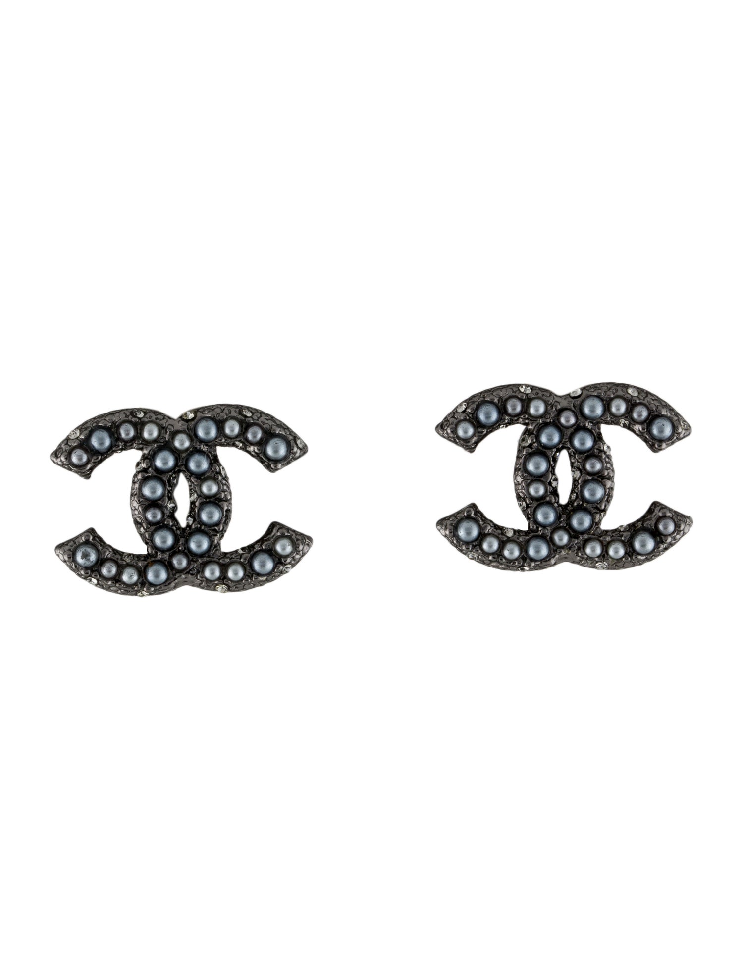 Chanel Faux Pearl CC Clip-On Earrings