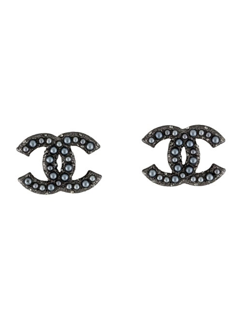 Chanel Faux Pearl CC Clip-On Earrings
