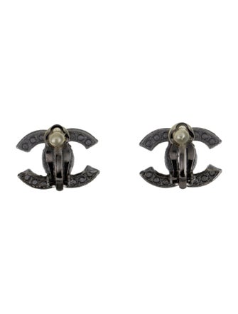 Chanel Faux Pearl CC Clip-On Earrings