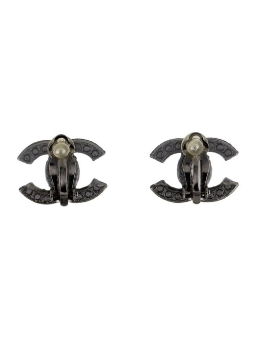 Chanel Faux Pearl CC Clip-On Earrings