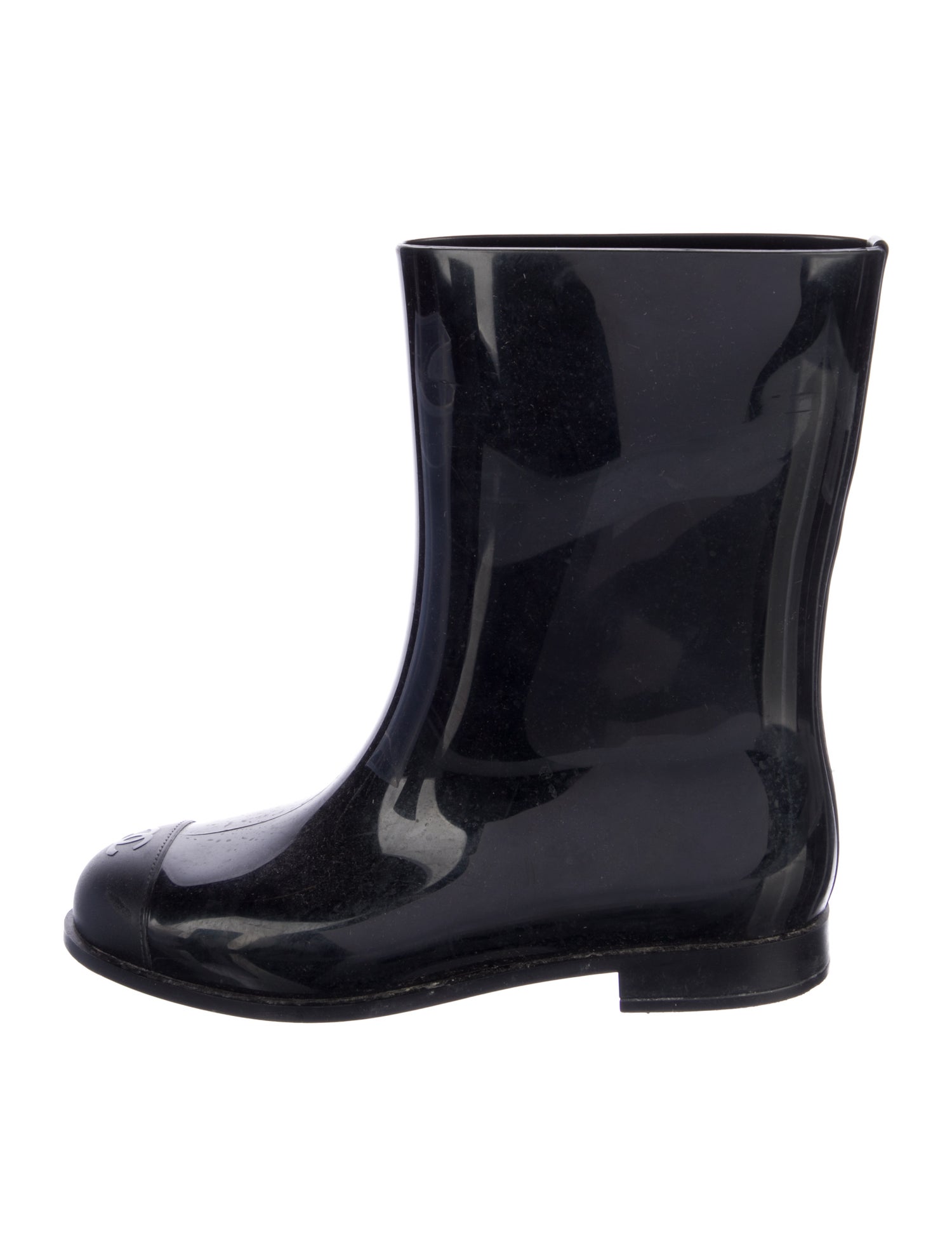 Chanel 2019 Interlocking CC Logo Rain Boots