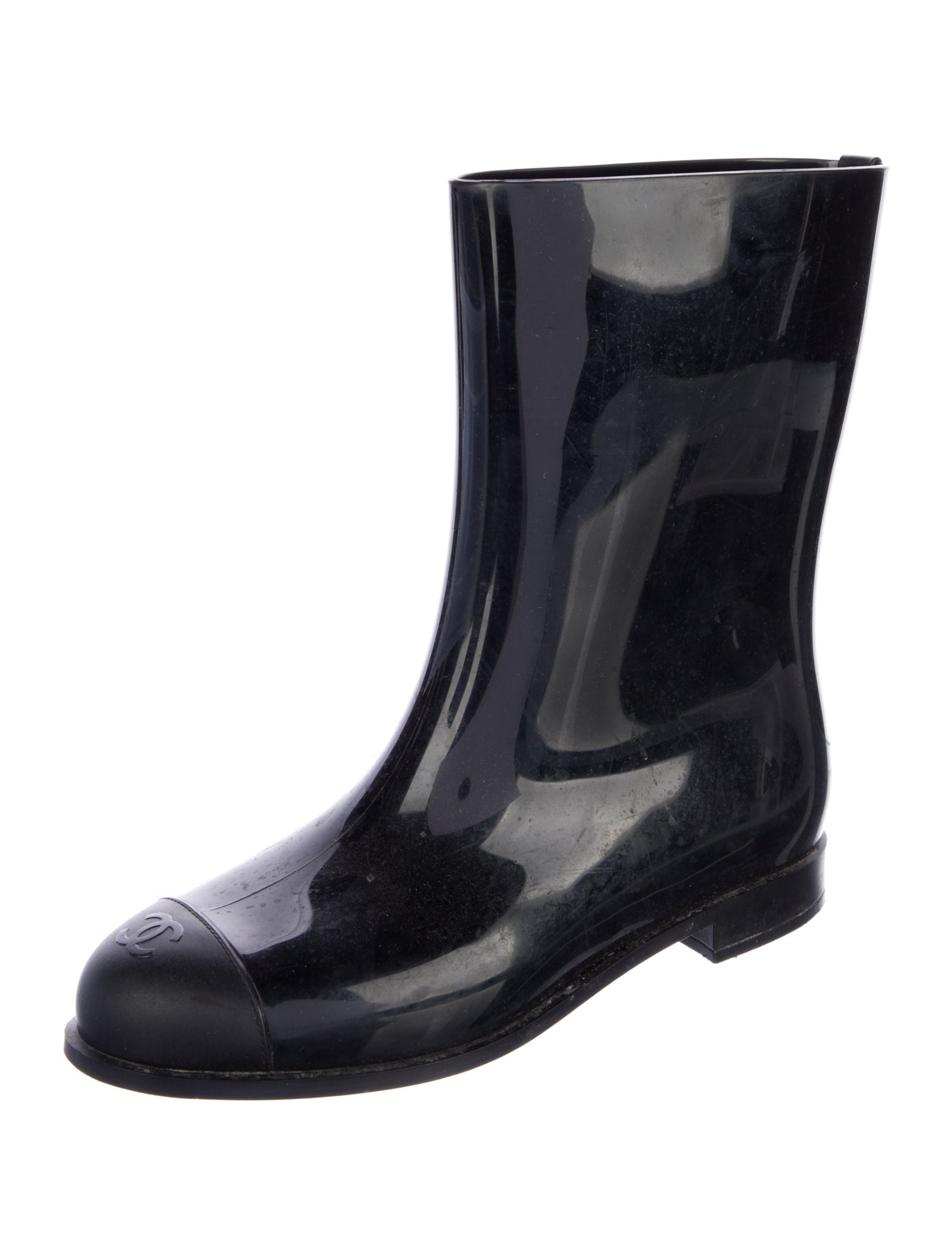 Chanel 2019 Interlocking CC Logo Rain Boots