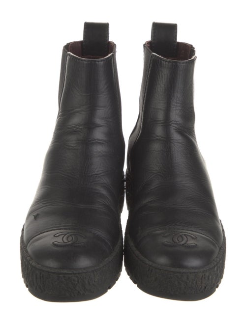 Chanel 2021 Interlocking CC Logo Chelsea Boots
